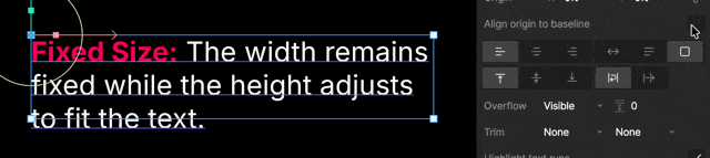 切换 Align Origin to Baseline