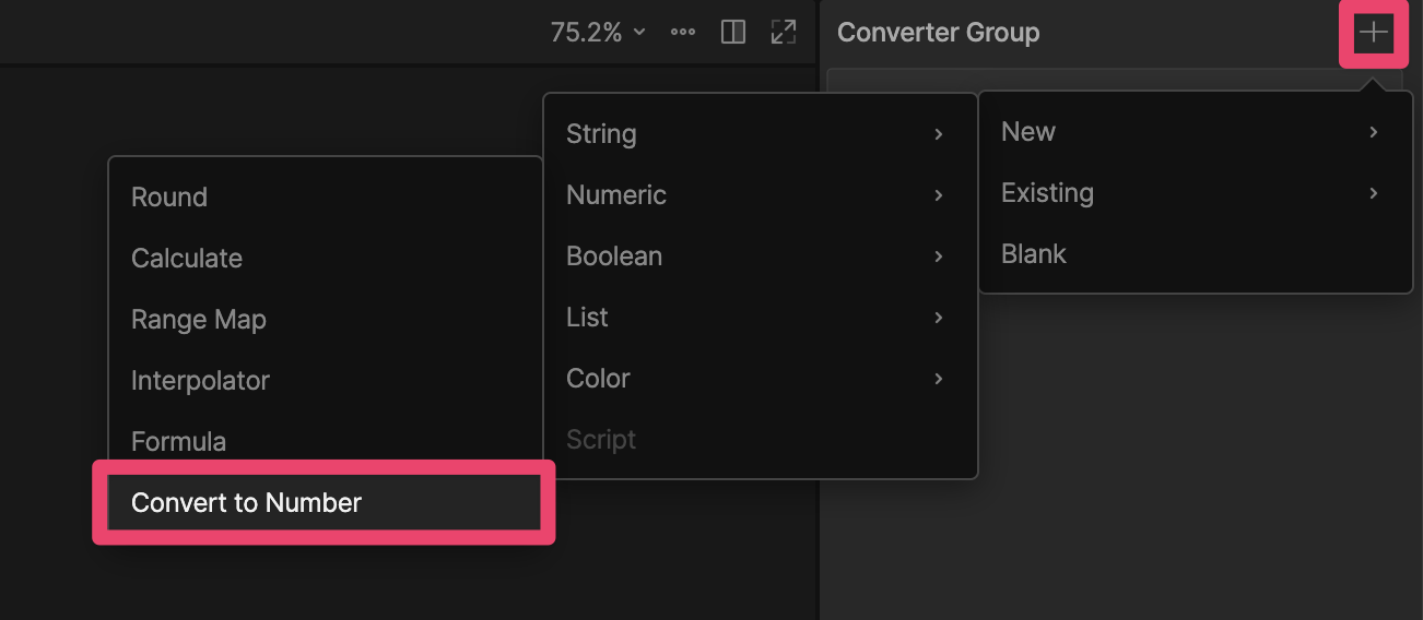 添加 Convert to Number converter