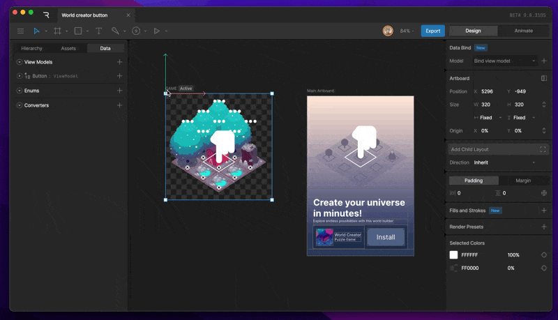 Active artboard